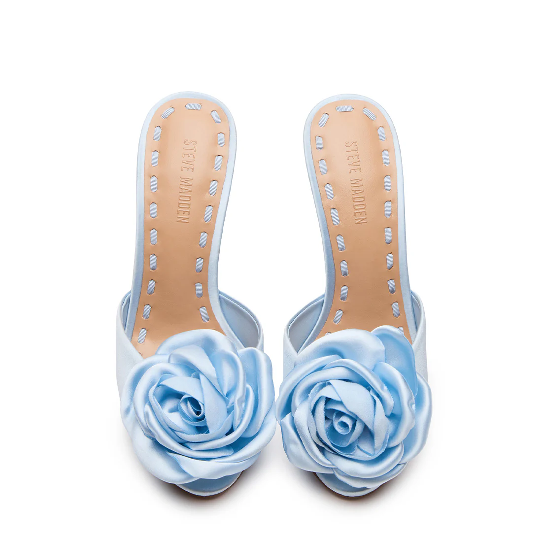 Priya-FLWR Mule BLUE SATIN - Image 4